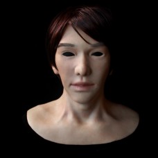 (SF-N15) Crossdress cosplay realistic human face silicone male full head mask fetish wear